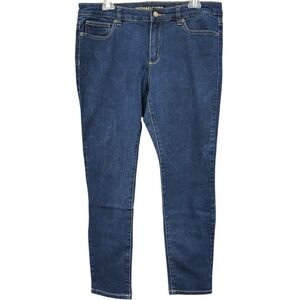 👖 Michael Kors Womens 10 Skinny Jeans Dark Wash Stretch Mid Rise Denim Pants